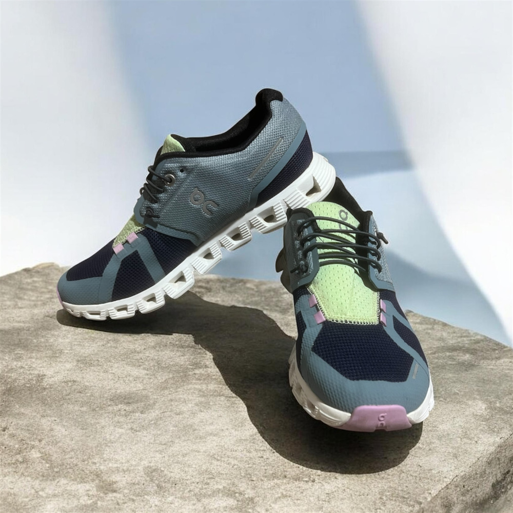 On Cloud 5 Push Cobble Flint Sneakers-Women’s 7.5